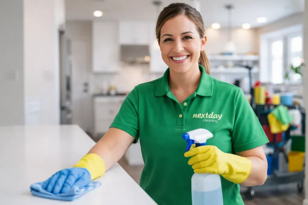A Nextday cleaner at work