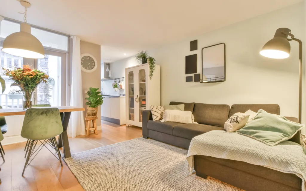 A clean, tidy living room in a Rockville home