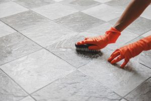 cleaning tile and grout